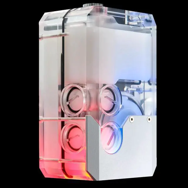 Alt view image 3 of 2 - Phanteks Glacier EZ-Fit 140RES-D5, Acrylic Reservoir with D5-Gen3 Pump, Integrated EZ-Fit 16mm Fittings, RGB, White