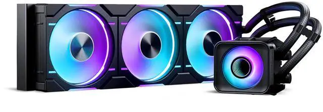 Main image of Phanteks Glacier One 360D30 X2 AIO Liquid CPU Cooler, Evolv X2-Design AIO Cap Design, 3x Performance D30-120 D-RGB Fans, for Intel LGA 1851, 1700, 1200, 115x and AMD AM4/AM5 sockets, Black