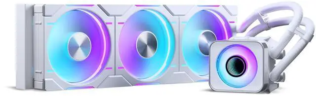 Main image of Phanteks Glacier One 360D30 X2 AIO Liquid CPU Cooler, Evolv X2-Design Cap Design, 3x Performance D30-120 D-RGB Fans, for Intel LGA 1851, 1700, 1200, 115x and AMD AM4/AM5 sockets, White