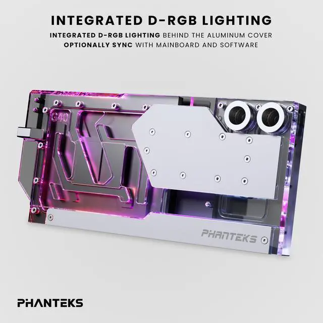 Alt view image 4 of 4 - Phanteks Glacier EZ-Fit G40 ASUS GPU Block for ASUS ROG STRIX / TUF gaming RTX 4090, Full Cover Nickel-Plated copper block, Cast Acrylic, Aluminum Cover plates, Digital-RGB, Matte White