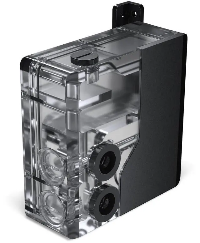 Alt view image 5 of 17 - Phanteks Glacier EZ-Fit 120RES-DDC Body, Compact Reservoir for DDC Pump, Integrated EZ-Fit 16mm Fittings, Pump not included, D-RGB, Black