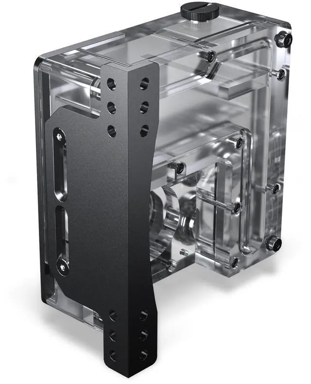 Alt view image 7 of 17 - Phanteks Glacier EZ-Fit 120RES-DDC Body, Compact Reservoir for DDC Pump, Integrated EZ-Fit 16mm Fittings, Pump not included, D-RGB, Black