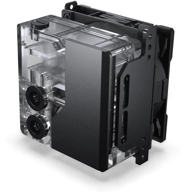 Alt view image 8 of 17 - Phanteks Glacier EZ-Fit 120RES-DDC Body, Compact Reservoir for DDC Pump, Integrated EZ-Fit 16mm Fittings, Pump not included, D-RGB, Black