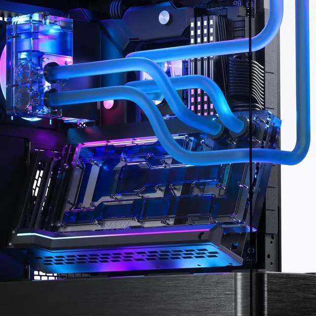 Alt view image 12 of 17 - Phanteks Glacier EZ-Fit 120RES-DDC Body, Compact Reservoir for DDC Pump, Integrated EZ-Fit 16mm Fittings, Pump not included, D-RGB, Black