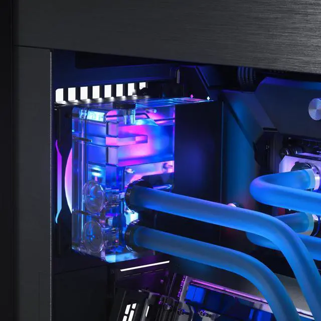 Alt view image 13 of 17 - Phanteks Glacier EZ-Fit 120RES-DDC Body, Compact Reservoir for DDC Pump, Integrated EZ-Fit 16mm Fittings, Pump not included, D-RGB, Black