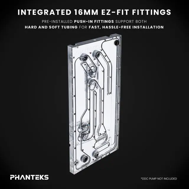 Alt view image 5 of 6 - Glacier EZ-Fit NV5-DISTRO, Distribution Plate for NV5, Integrated 16mm EZ-Fit fitting, Black