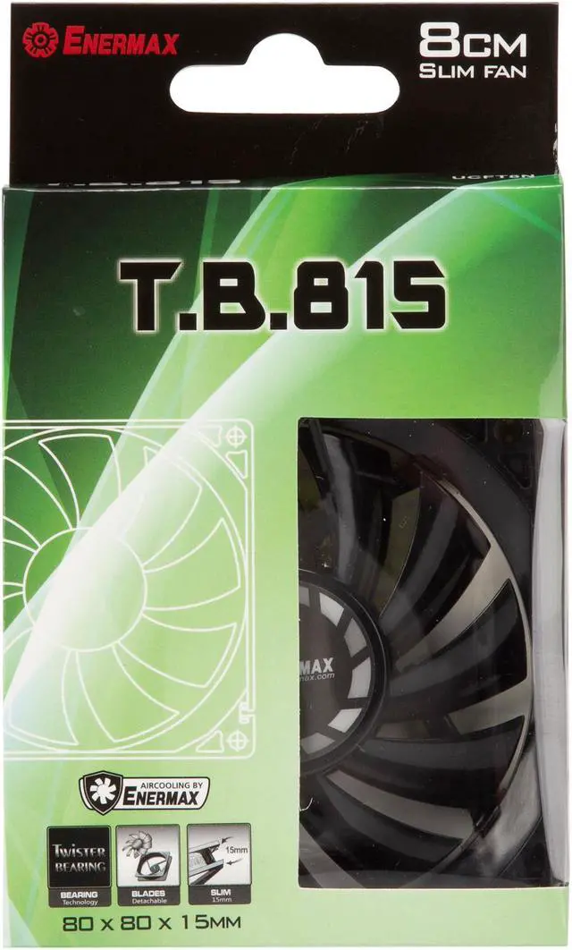 Alt view image 5 of 5 - Athena Power FANC-TB815 8015 Slim Fan with Twister Bearing Technology Long Lifetime & Low Noise. And Turbine Blades for High-pressure Airflow.