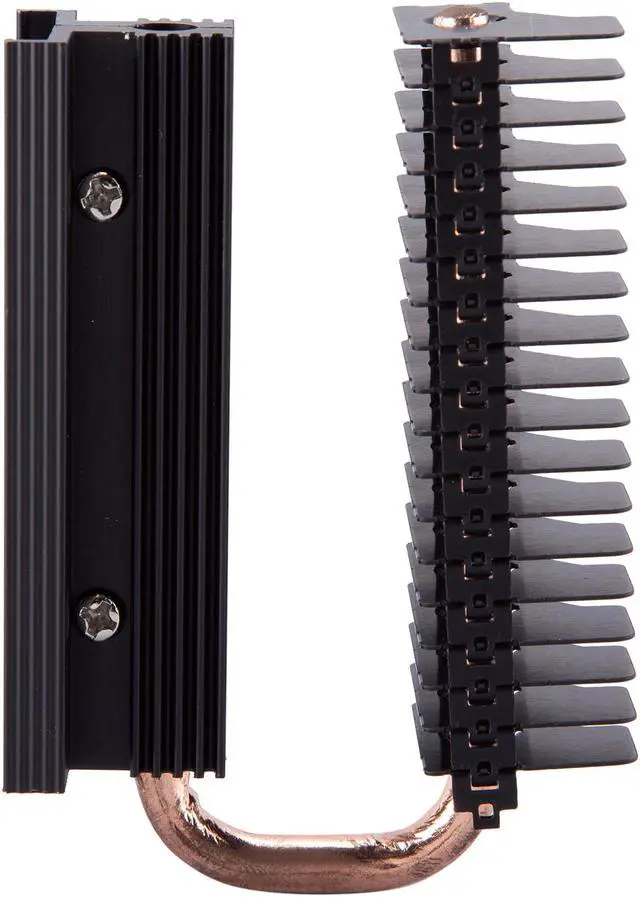 Alt view image 2 of 3 - Athena Power CO-HM2CP Xinshis-M.2 SSD Radiator Cooler with Heat Pipe, SATA NVMe NGFF M.2 SSD Cooler, Compatible with PCIE NVME M.2 2280 SSD and SATA M.2 2280 SSD. With Thermal Silica Pad (Excluding SSD)