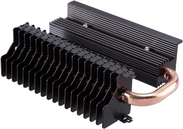 Alt view image 3 of 3 - Athena Power CO-HM2CP Xinshis-M.2 SSD Radiator Cooler with Heat Pipe, SATA NVMe NGFF M.2 SSD Cooler, Compatible with PCIE NVME M.2 2280 SSD and SATA M.2 2280 SSD. With Thermal Silica Pad (Excluding SSD)