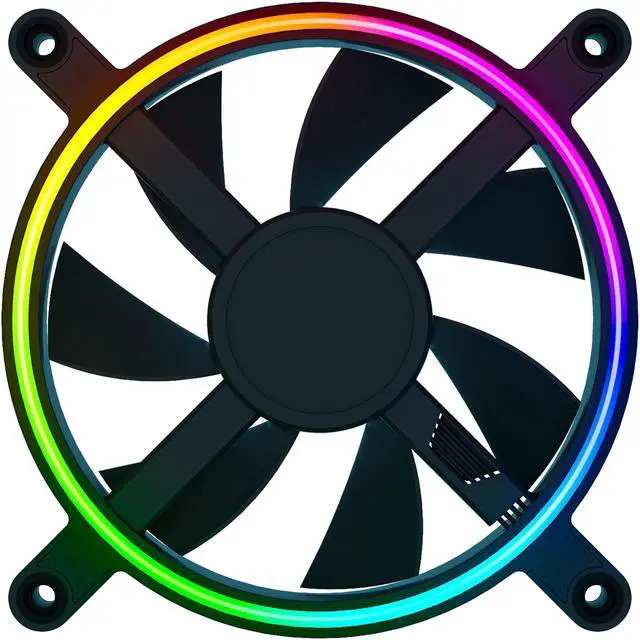 Alt view image 4 of 10 - Razer Kunai Chroma RGB 120MM LED PWM Performance Fan - 3 Fans