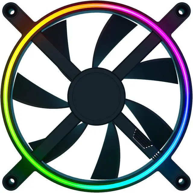Alt view image 4 of 10 - Razer Kunai Chroma RGB 140MM LED PWM Performance Fan - 3 Fans