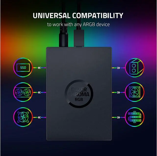 Alt view image 7 of 12 - Razer Chroma Addressable RGB Controller Compatible to Work with any ARGB Device