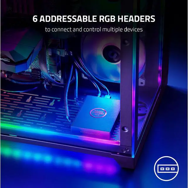 Alt view image 8 of 12 - Razer Chroma Addressable RGB Controller Compatible to Work with any ARGB Device