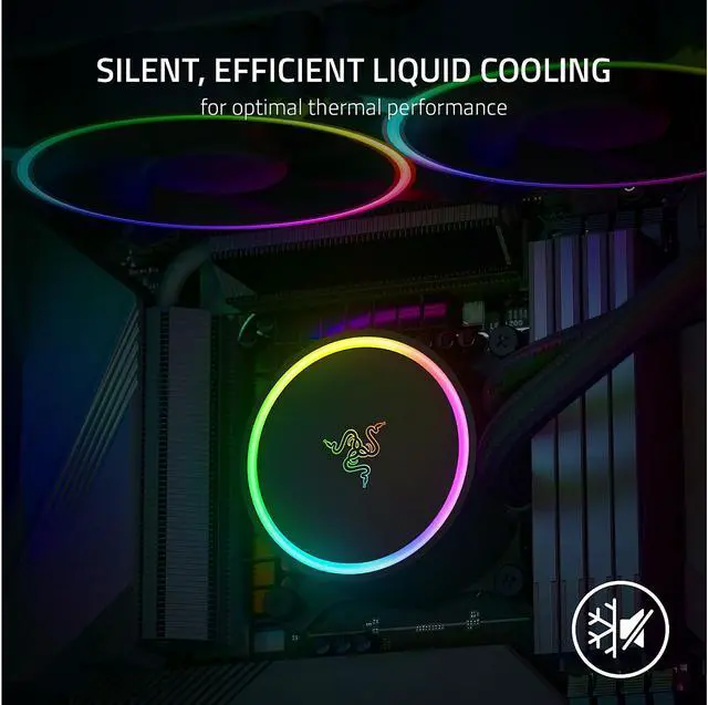 Alt view image 12 of 13 - Razer Hanbo Chroma RGB AIO Liquid Cooler 240MM (ARGB Pump Cap), Intel LGA 1851/1700/1200 & AMD AM4 & AM5 Compatible