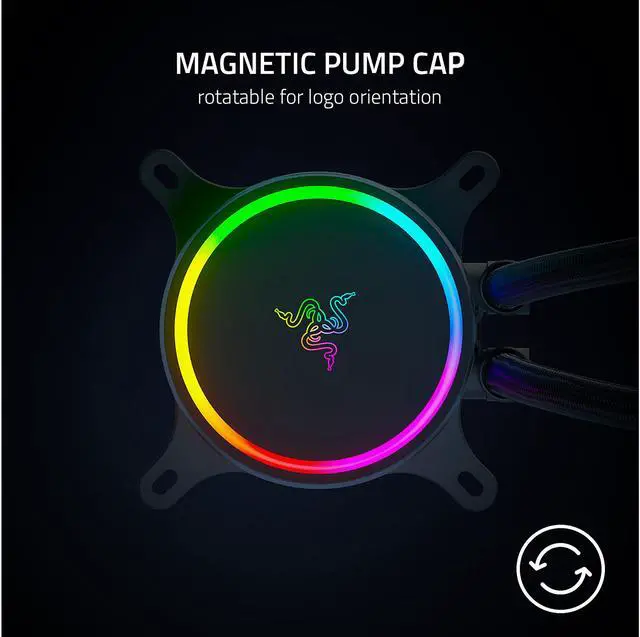 Alt view image 9 of 13 - Razer Hanbo Chroma RGB AIO Liquid Cooler 240MM (ARGB Pump Cap), Intel LGA 1851/1700/1200 & AMD AM4 & AM5 Compatible