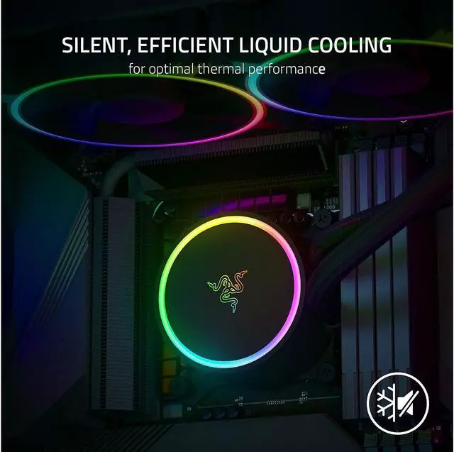 Alt view image 10 of 12 - Razer Hanbo Chroma RGB AIO Liquid Cooler 360MM (aRGB Pump Cap), Intel LGA 1851/1700/1200 & AMD AM4 & AM5 Compatible