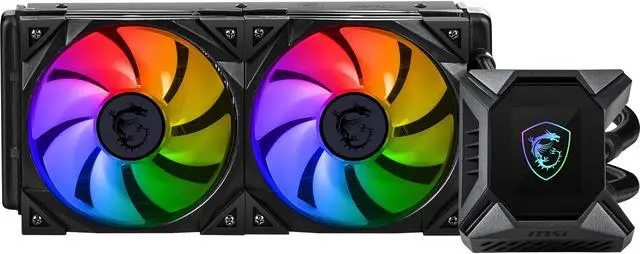 Alt view image 5 of 8 - MSI MPG Series CORELIQUID K240, ARGB CPU Liquid Cooler (AIO): Customizable LCD Screen Design, 240mm Radiator, Dual 120mm ARGB PWM Fans LGA 1700 / AM5 Compatible