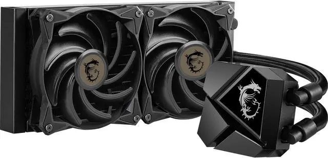 Alt view image 5 of 6 - MSI MAG Series CORELIQUID P240 AIO Liquid CPU Cooler, 240mm Radiator, Dual 120mm PWM Fans LGA 1851, 1700 Ready / AMD AM5 Compatible