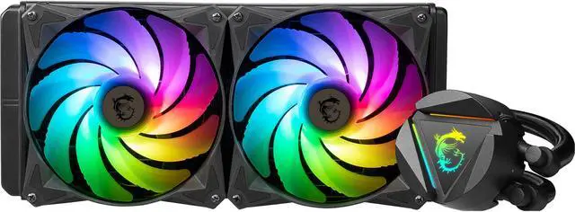 Alt view image 5 of 5 - MSI MAG Core Liquid 280R V2 AIO Liquid CPU Cooler, 280mm Radiator, Dual PWM, ARGB Lighting Controlled by Software, LGA 1700 Ready / AM5 Compatible