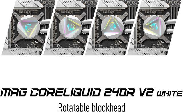 MSI MAG CORELIQUID 240R V2 AIO ARGB CPU Liquid Cooler Rotating Cap