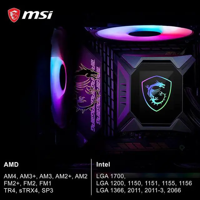 Alt view image 6 of 7 - MSI MPG CORELIQUID K360 V2 AIO CPU Liquid Cooler - LCD Pump with 60mm Fan, 3 x 120mm ARGB Fans, Evaporation-Proof Tubing, GI Cooling & Mystic Light Software Support - AMD & Intel Socket Compatible