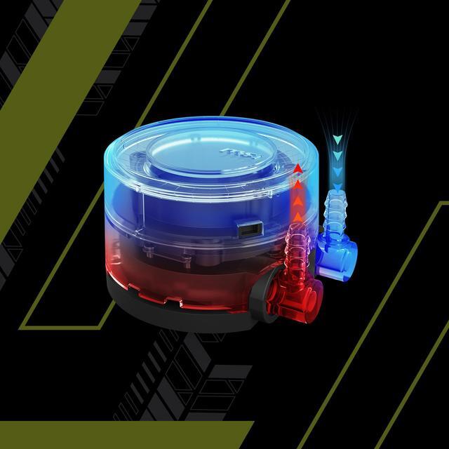 Alt view image 5 of 12 - MSI MAG CoreLiquid E360 Black - AIO ARGB CPU Liquid Cooler - Rotating Cap Design - 360mm Radiator - Triple 120mm ARGB PWM Fans - LGA 1851,1700 Ready / AMD AM5 Compatible