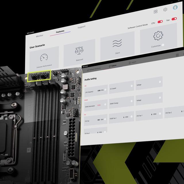 Alt view image 7 of 12 - MSI MAG CoreLiquid E360 Black - AIO ARGB CPU Liquid Cooler - Rotating Cap Design - 360mm Radiator - Triple 120mm ARGB PWM Fans - LGA 1851,1700 Ready / AMD AM5 Compatible
