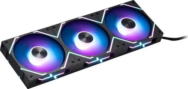 Alt view image 2 of 8 - MSI MPG EZ120 ARGB-3B Fan - 120mm ARGB Fan, Patented Magnetic Connector Block, Daisy-Chain Connection, Fluid Dynamic Bearing + Extra nut Fixing, Fan hub, Mystic Light & Cooling Wizard Support, 3 Packs
