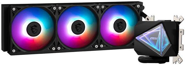 Alt view image 4 of 5 - MSI MAG CoreLiquid I360 Black - AIO ARGB CPU Liquid Cooler - Infinity Mirror Design - UNI Bracket - 360mm Radiator - Triple 120mm ARGB PWM Fans - LGA 1700/1851 / AM5/AM4 Compatible