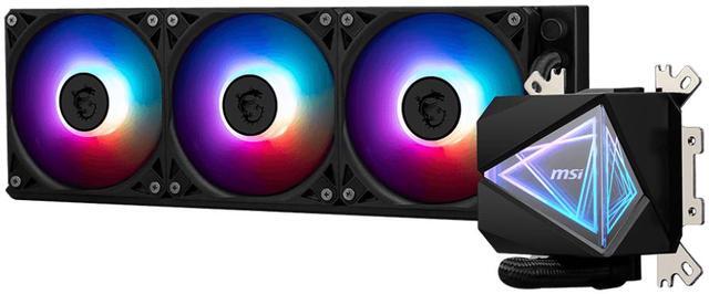 Alt view image 5 of 5 - MSI MAG CoreLiquid I360 Black - AIO ARGB CPU Liquid Cooler - Infinity Mirror Design - UNI Bracket - 360mm Radiator - Triple 120mm ARGB PWM Fans - LGA 1700/1851 / AM5/AM4 Compatible