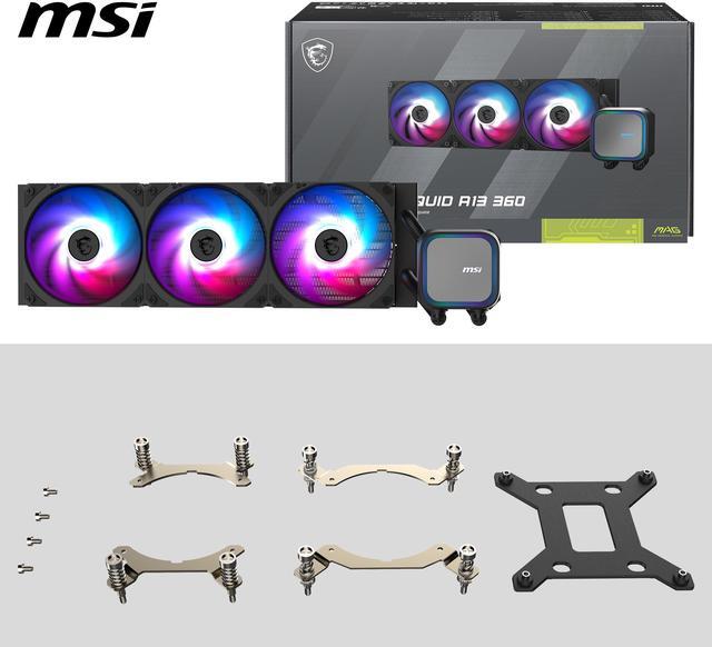 Alt view image 13 of 13 - MSI MAG Coreliquid A13 360 Black - AIO ARGB Liquid Cooling - 360mm Radiator - Triple 120mm ARGB PWM Fans - EZ Connect - LGA 1700/1851/AM5/AM4 Compatible