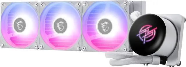 Main image of MPG CORELIQUID P13 360 WHITE, LCD, 3 x ARGB Gen2 Fan, ARGB Gen2 Block, Bilingual Color Box