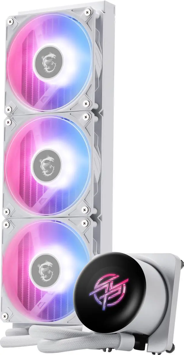 Alt view image 2 of 8 - MPG CORELIQUID P13 360 WHITE, LCD, 3 x ARGB Gen2 Fan, ARGB Gen2 Block, Bilingual Color Box