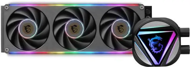 Alt view image 2 of 10 - MAG CORELIQUID C360 V2, USA,CA, 3x R series ARGB Fan (All-in-one), ARGB Block, BULK, Pallet packing