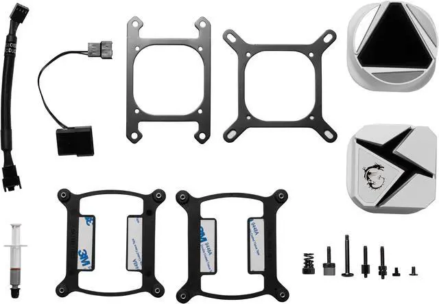 Alt view image 10 of 12 - MAG CORELIQUID C360 V2 WHITE,USA,CA, 3x R series ARGB Fan (All-in-one), ARGB Block, Color Box, Pallet packing