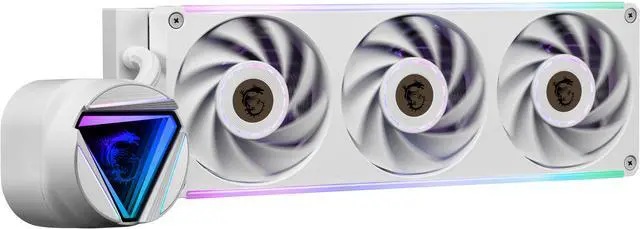 Alt view image 3 of 12 - MAG CORELIQUID C360 V2 WHITE,USA,CA, 3x R series ARGB Fan (All-in-one), ARGB Block, Color Box, Pallet packing