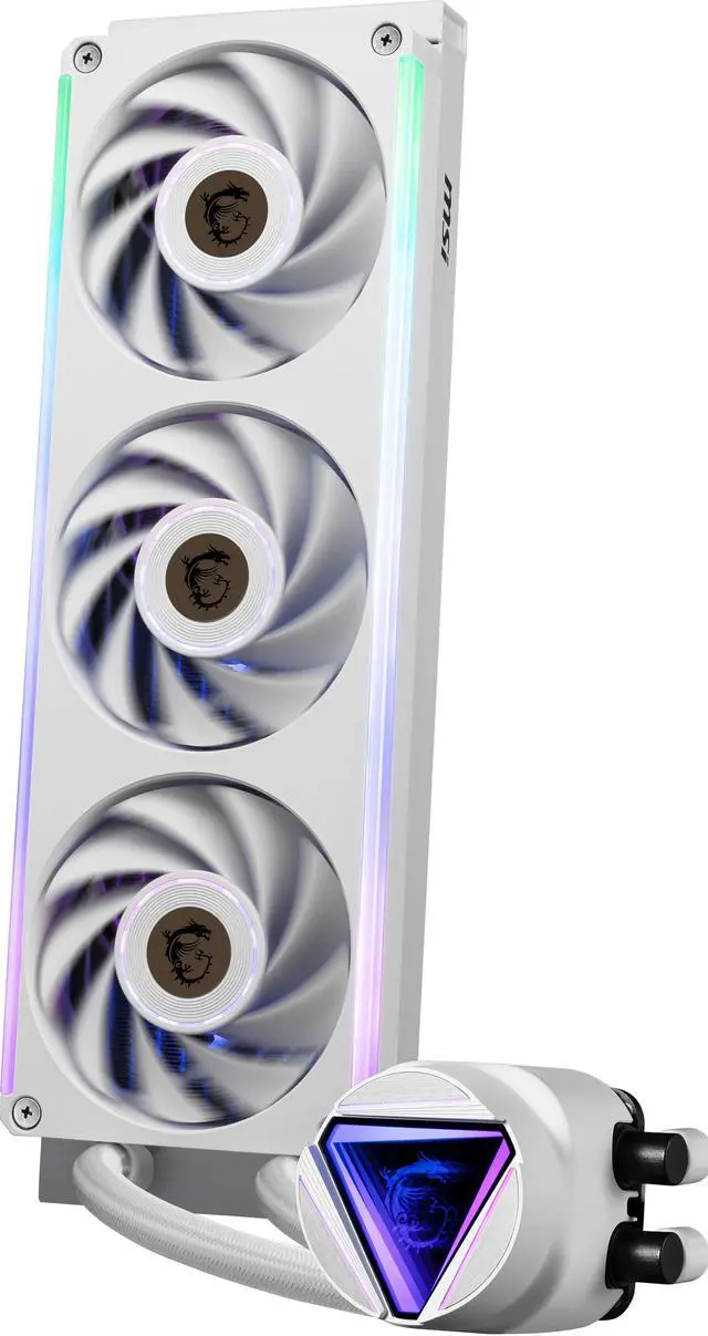 Alt view image 5 of 12 - MAG CORELIQUID C360 V2 WHITE,USA,CA, 3x R series ARGB Fan (All-in-one), ARGB Block, Color Box, Pallet packing