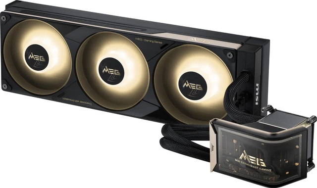 Alt view image 8 of 19 - MSI MEG CORELIQUID E15 360 - AIO ARGB CPU Liquid Cooler - 360mm x 30mm Radiator - 6.67" 2K AMOLED Curved Screen - Naked-Eye 3D Effects - Pogo-Pin Design - Intel LGA 1851/1700 AMD AM5/AM4