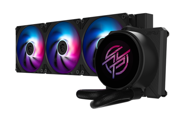 Alt view image 3 of 6 - MSI MPG CORELIQUID P22 360 AIO CPU Liquid Cooler, 360mm Radiator, 2.1" 540x540 LCD Display, CycloBlade 7 ARGB Fans, Screwless Copper Base, UNI Bracket (Intel LGA1700/1851, AMD AM4/AM5)