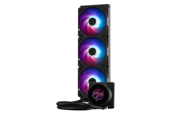 Alt view image 5 of 6 - MSI MPG CORELIQUID P22 360 AIO CPU Liquid Cooler, 360mm Radiator, 2.1" 540x540 LCD Display, CycloBlade 7 ARGB Fans, Screwless Copper Base, UNI Bracket (Intel LGA1700/1851, AMD AM4/AM5)