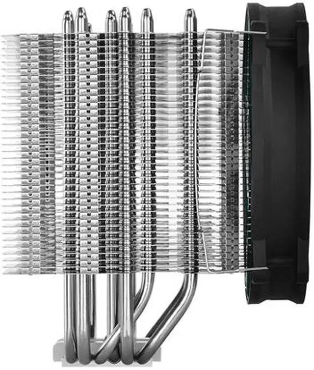 Alt view image 5 of 12 - DEEPCOOL Gamer Storm Lucifer V2-CPU Cooler 140mm PWM Rubber Fan Twin-tower Metal Mounting Kit Fanless Option Support LGA 2066 / AM4