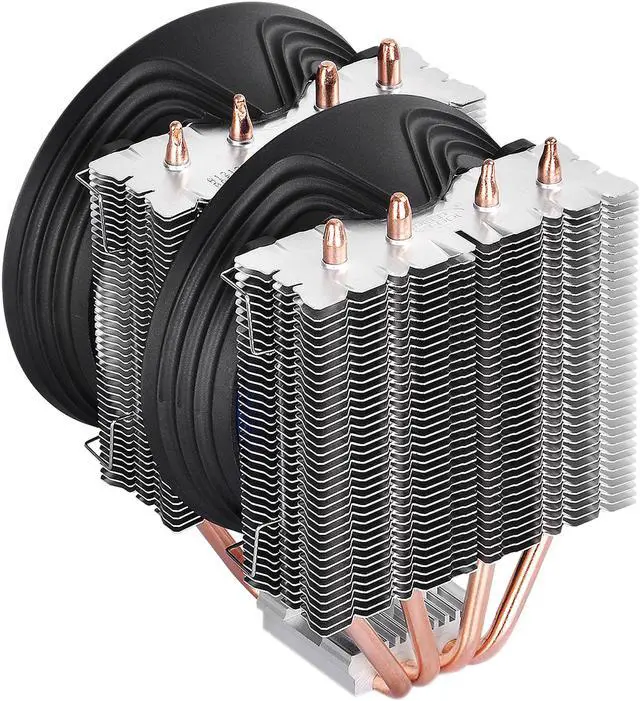 Alt view image 5 of 10 - DEEPCOOL FROSTWIN-CPU Cooler 4 Heatpipes Twin-tower Heatsink Dual 120mm Fans One with PWM Metal Mounting Kit