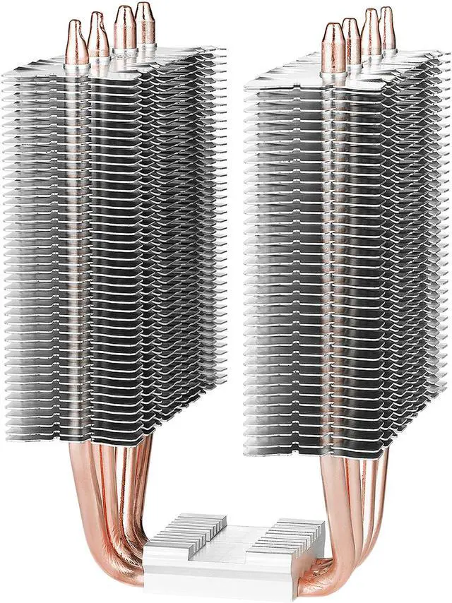 Alt view image 7 of 10 - DEEPCOOL FROSTWIN-CPU Cooler 4 Heatpipes Twin-tower Heatsink Dual 120mm Fans One with PWM Metal Mounting Kit