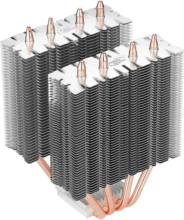 Alt view image 8 of 10 - DEEPCOOL FROSTWIN-CPU Cooler 4 Heatpipes Twin-tower Heatsink Dual 120mm Fans One with PWM Metal Mounting Kit