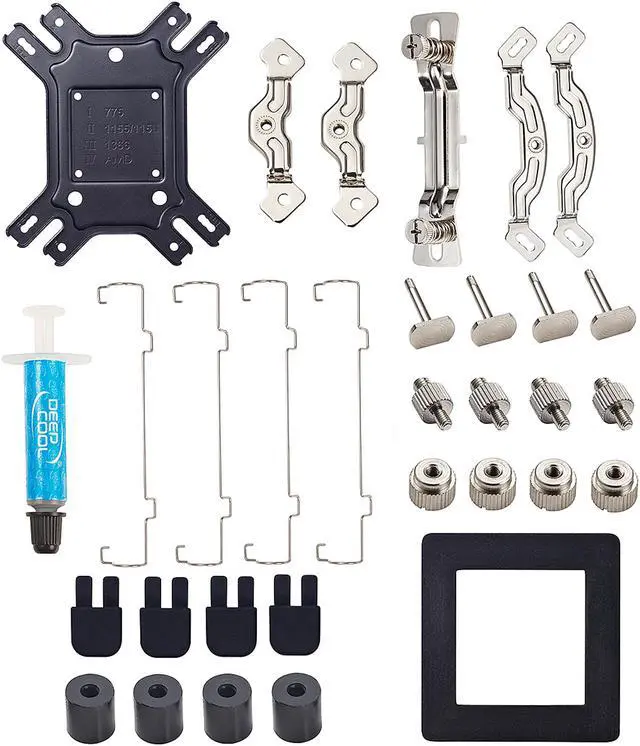 Alt view image 10 of 10 - DEEPCOOL FROSTWIN-CPU Cooler 4 Heatpipes Twin-tower Heatsink Dual 120mm Fans One with PWM Metal Mounting Kit