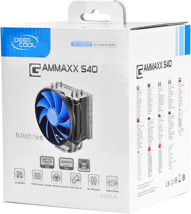 Alt view image 11 of 11 - DEEPCOOL GAMMAXX S40-CPU Cooler 4 Heatpipes 120mm PWM Fan Double Airflow Channel Technology (AM4 Compatible)