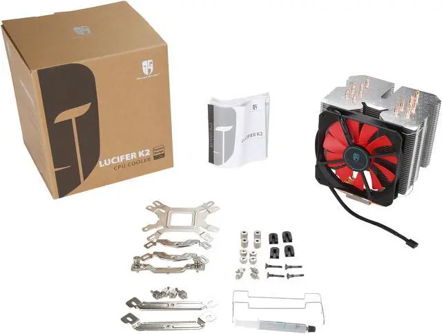 Alt view image 8 of 8 - DEEPCOOL Gamer Storm Lucifer K2-CPU Cooler 120X120X20mm Slim PWM Fan Twin-tower Pure Copper Base Fanless Option Metal Mounting Kit Support LGA2066 / AM4