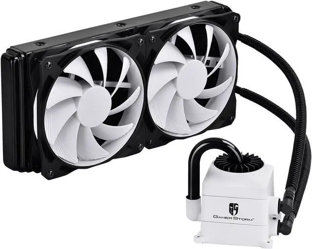 Alt view image 2 of 8 - DEEPCOOL Gamer Storm CAPTAIN 240 WHTE CPU Liquid Cooler AIO Water Cooling Ceramic Bearing Pump Visual Liquid Flow with Dual120mm FDB PWM Fan Rubber Coating Deep Silent Support LGA 2011-v3