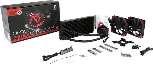 Alt view image 9 of 9 - DEEPCOOL Gamer Storm CAPTAIN 240EX-AIO CPU Liquid Cooler 240mm Ceramic Bearing Pump Visual Liquid Flow Metal Mounting Kit AM4 Compatible
