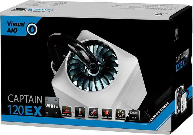 Alt view image 11 of 11 - DEEPCOOL Gamer Storm CAPTAIN 120EX WHITE-AIO CPU Liquid Cooler 120mm Ceramic Bearing Pump Visual Liquid Flow Metal Mounting Kit AM4 Compatible